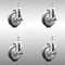 Service Caster 5 Inch 316SS Thermoplastic Rubber Swivel 12mm Threaded Stem Caster Set Brake SCC-SS316TS20S514-TPRB-TLB-M1215-4 - alternate 1
